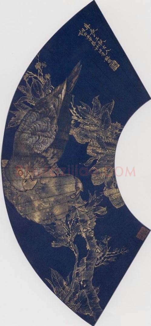1872年 任伯年 《鹦鹉》 书画作品