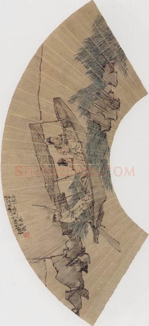 1872年 任伯年 《集锦册四》 书画作品