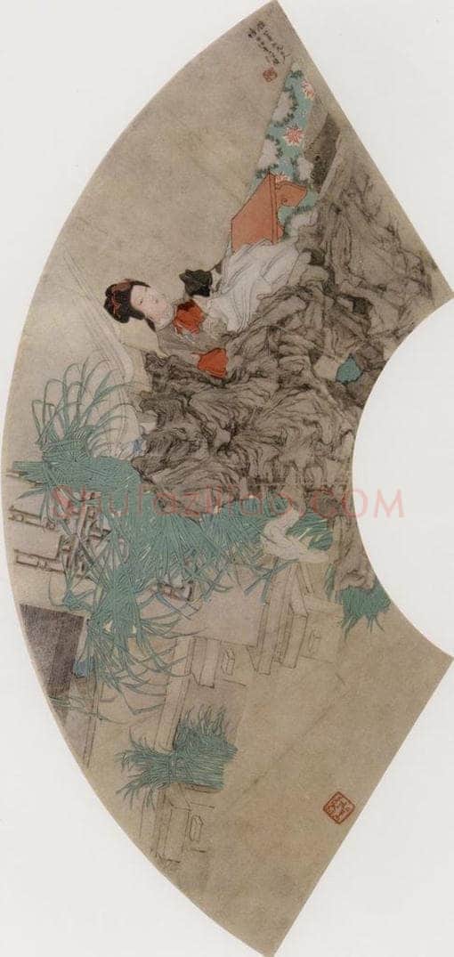 约19世纪70年代初期 任伯年 《人物图》 书画作品