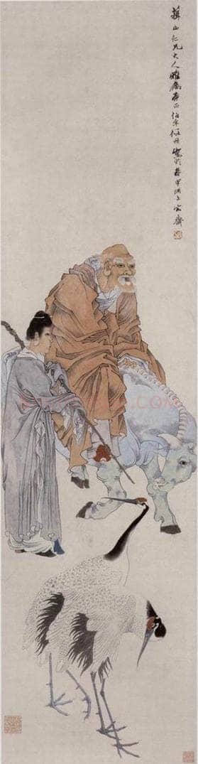 约19世纪70年代中期 任伯年 《紫气东来图》 书画作品