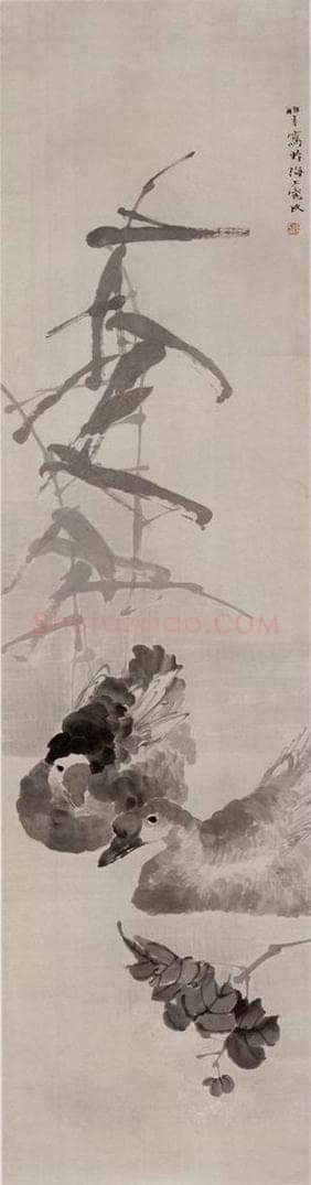 任伯年 《花鸟四条屏》 书画作品