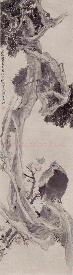  任伯年 《花鸟四条屏》 书画作品