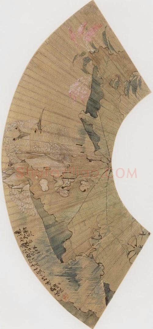 1873年 任伯年 《仕女花鸟册十二开》 书画作品