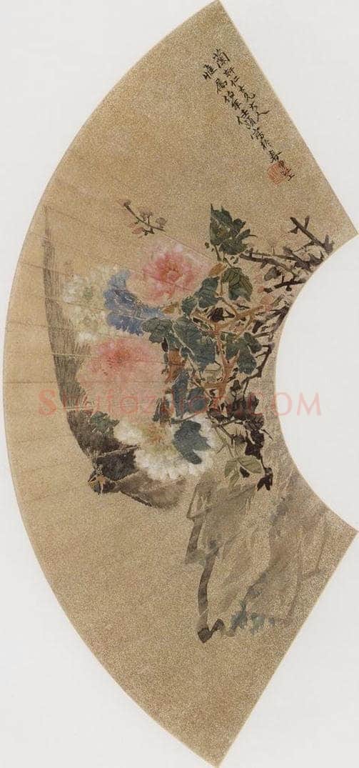 约19世纪70年代中期 任伯年 《仕女花鸟册十二开》 书画作品