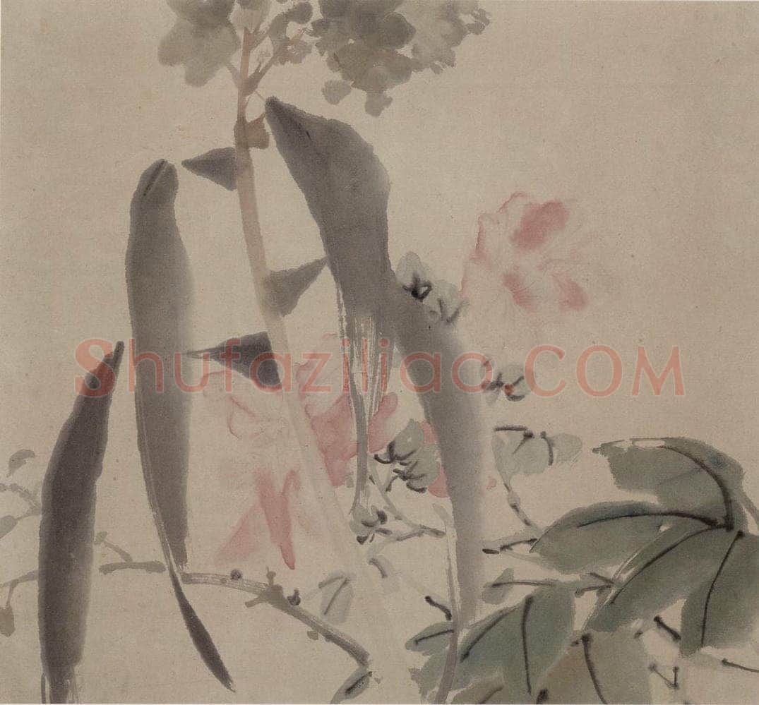 1866年 任伯年 《丙寅花卉册》 书画作品