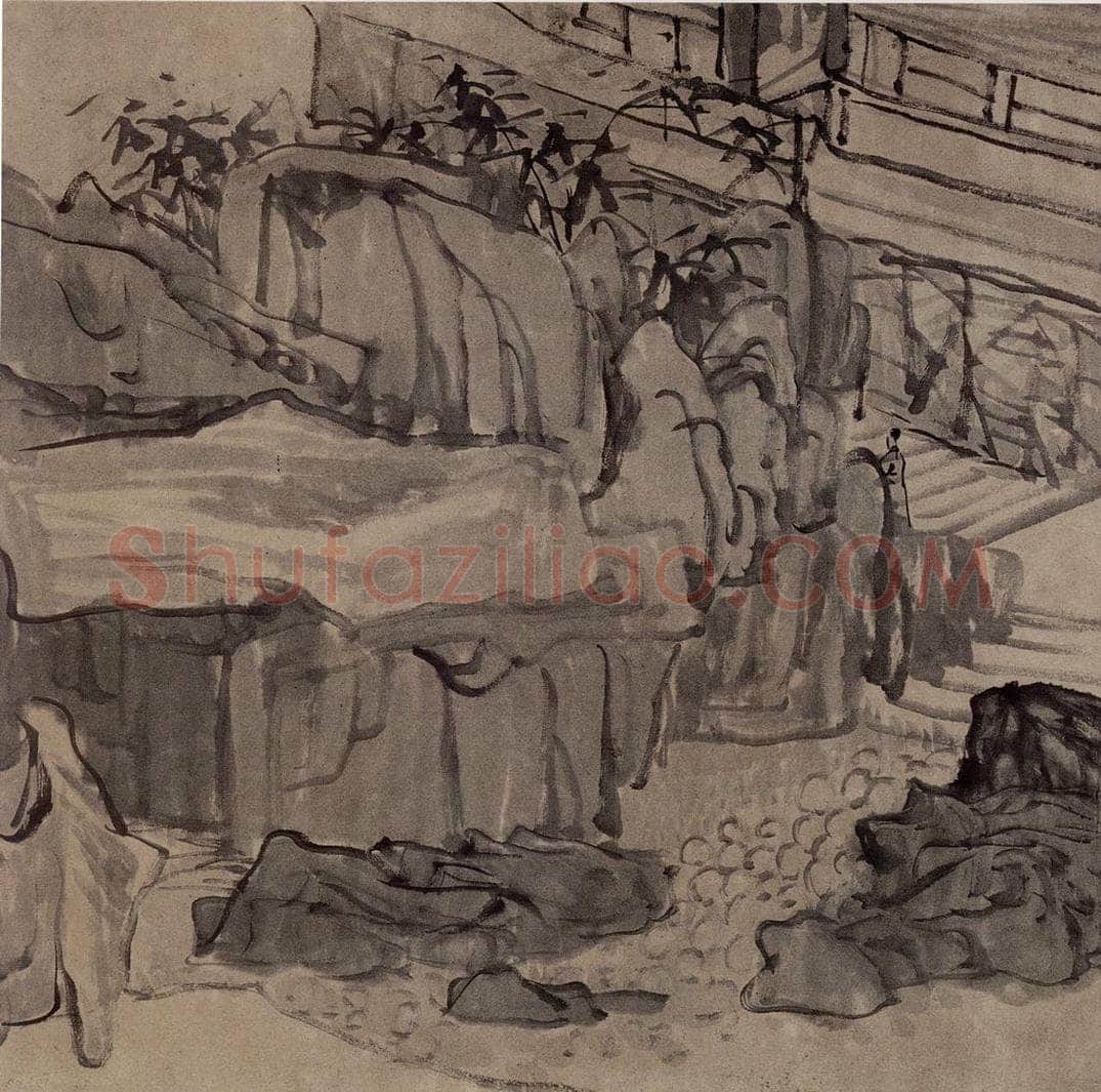 1867年 任伯年 《紫阳纪游图》 书画作品