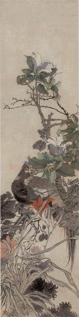 1867年 任伯年 《花鸟四条屏》 书画作品