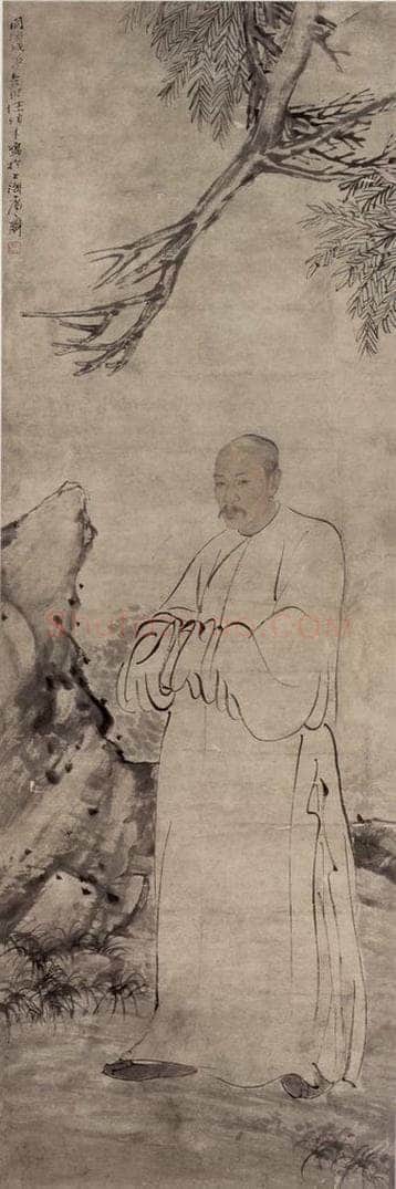 1868年 任伯年 《人物像》 书画作品