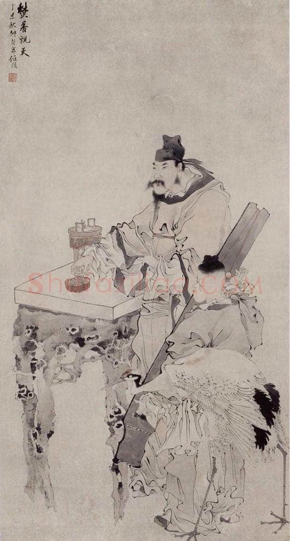 1877年 任伯年 《人物故事四条屏》 书画作品