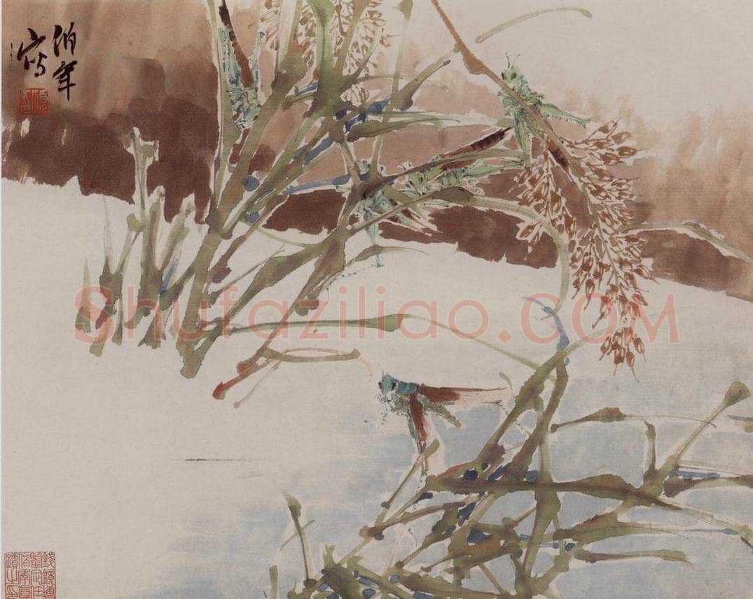 1877年 任伯年 《花鸟册八开》 书画作品