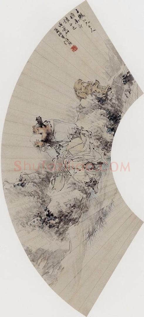 1878年 任伯年 《醉钟馗》 书画作品