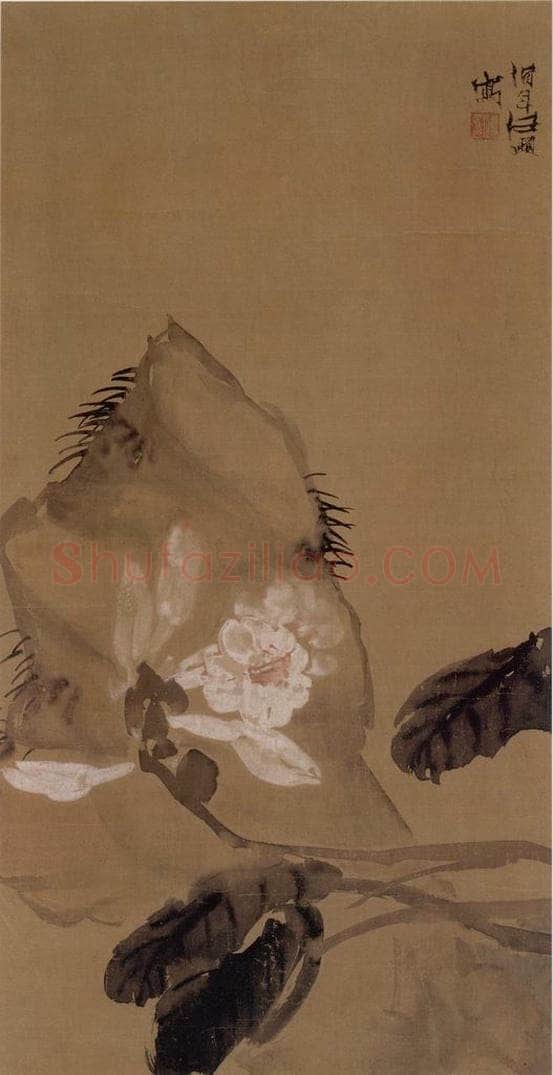 约19世纪70年代末期 任伯年 《玉簪图》 书画作品