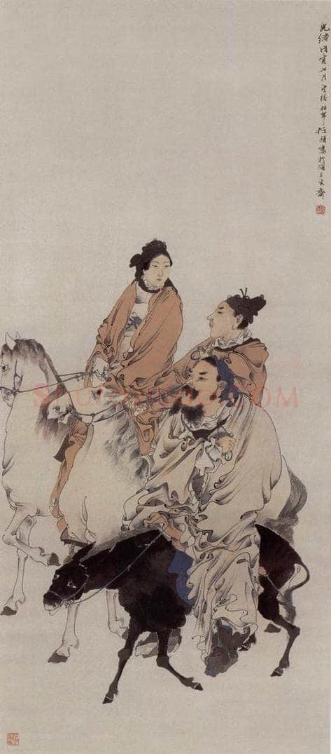 1878年 任伯年 《风尘三侠图》 书画作品