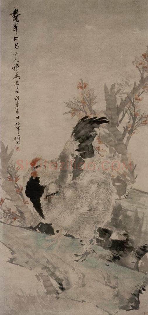 1878年 任伯年 《双吉图》 书画作品