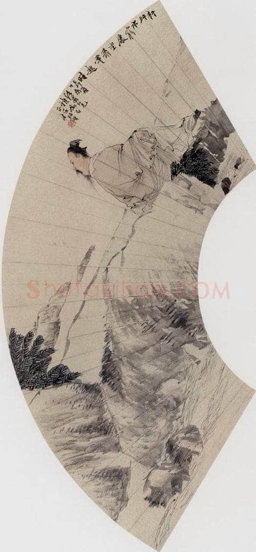 1879年 任伯年 《人物花鸟册八开》 书画作品