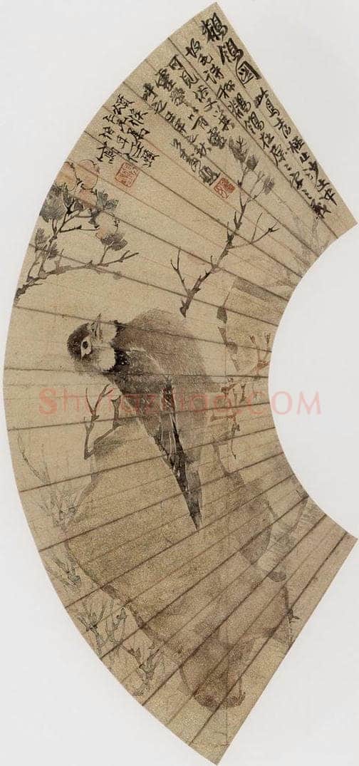 约19世纪70年代末期 任伯年 《人物花鸟册八开》 书画作品
