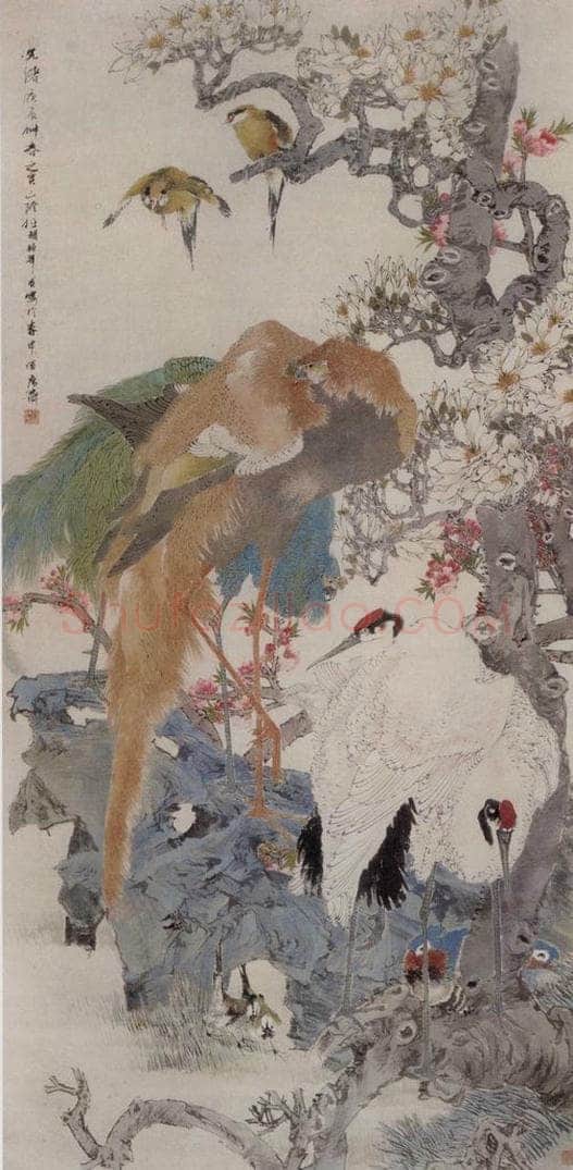 1880年 任伯年 《五伦图》 书画作品