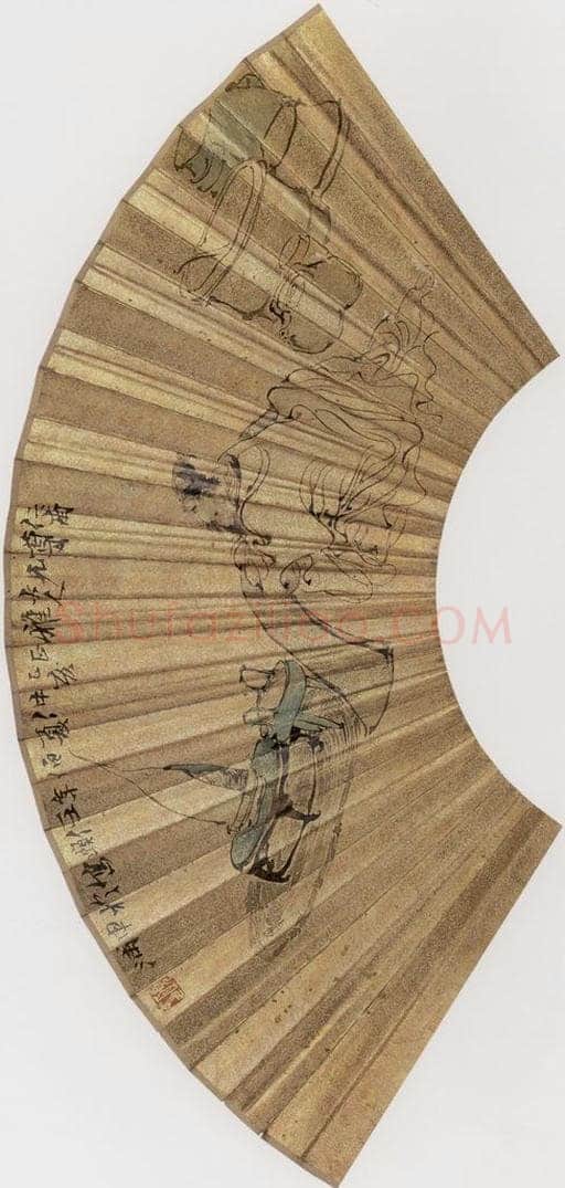 1875年 任伯年 《高士图》 书画作品
