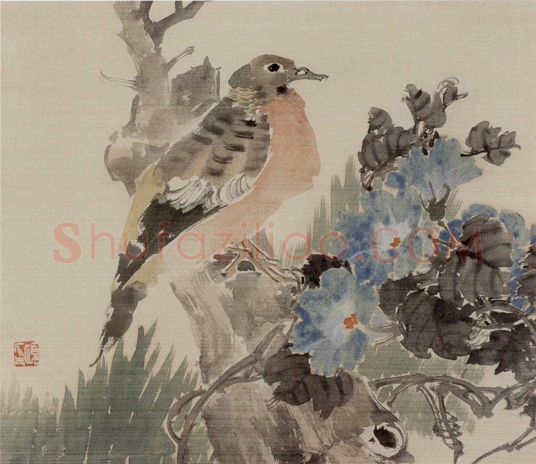 1875年 任伯年 《花鸟图册八开》 书画作品