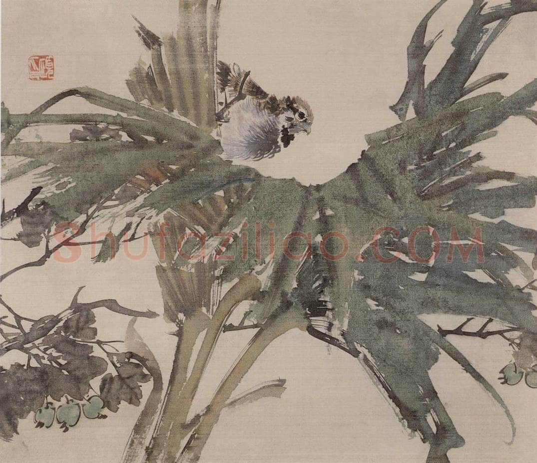 1875年 任伯年 《花鸟图册八开》 书画作品