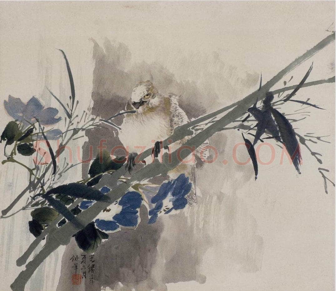 1882年 任伯年 《花鸟人物图册十二开》 书画作品
