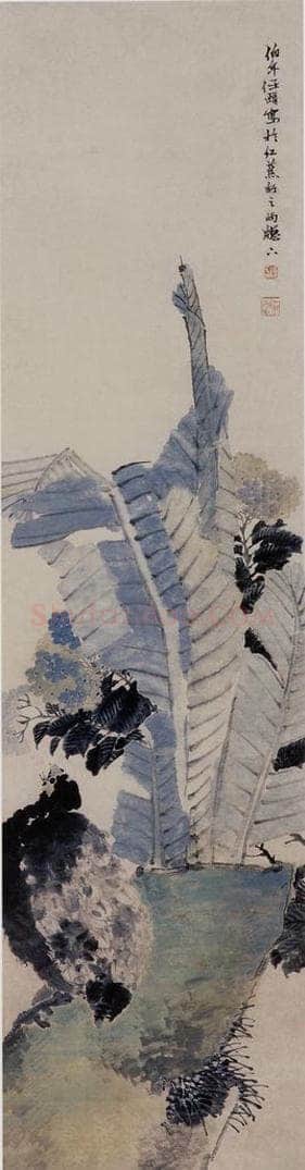 约19世纪70年代中期 任伯年 《花鸟图四屏》 书画作品