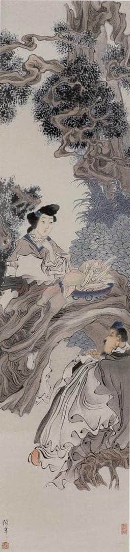 约19世纪70年代中期 任伯年 《人物四条屏》 书画作品