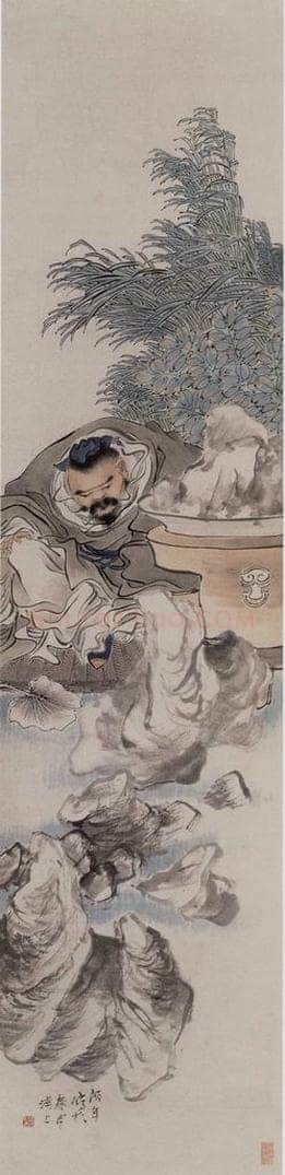 约19世纪70年代中期 任伯年 《人物四条屏》 书画作品
