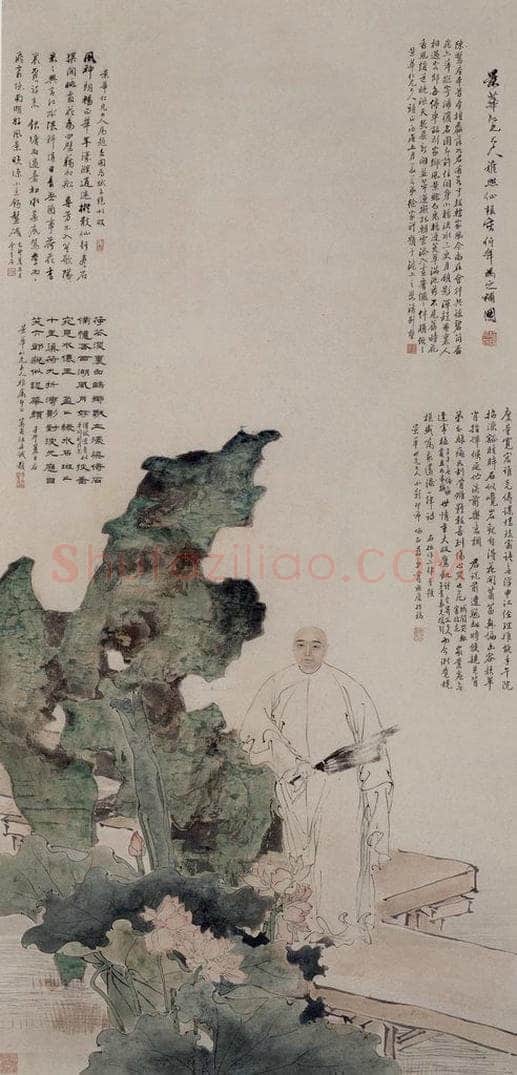 约19世纪70年代中期 任伯年 《绘陈景华像》 书画作品