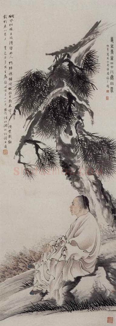 1877年 任伯年 《高邕之肖像》 书画作品