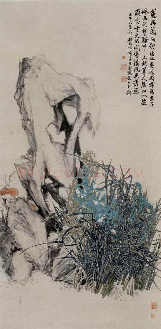 1882年 任伯年 《蕙兰图》 书画作品