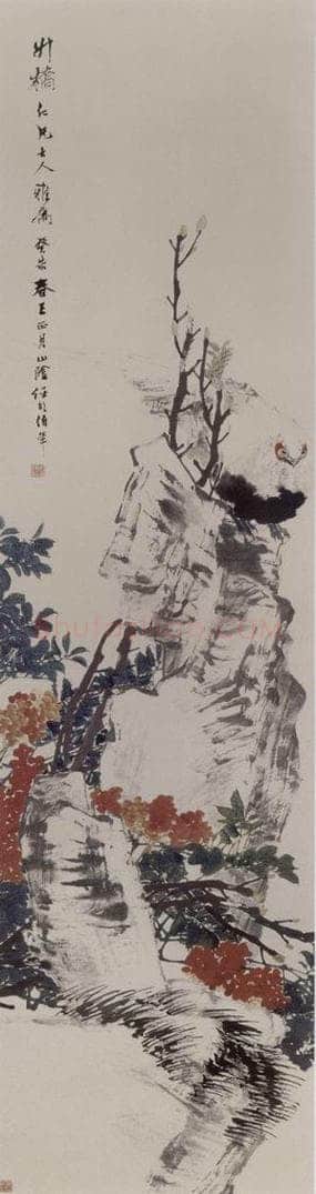 1883年 任伯年 《花鸟四条屏》 书画作品