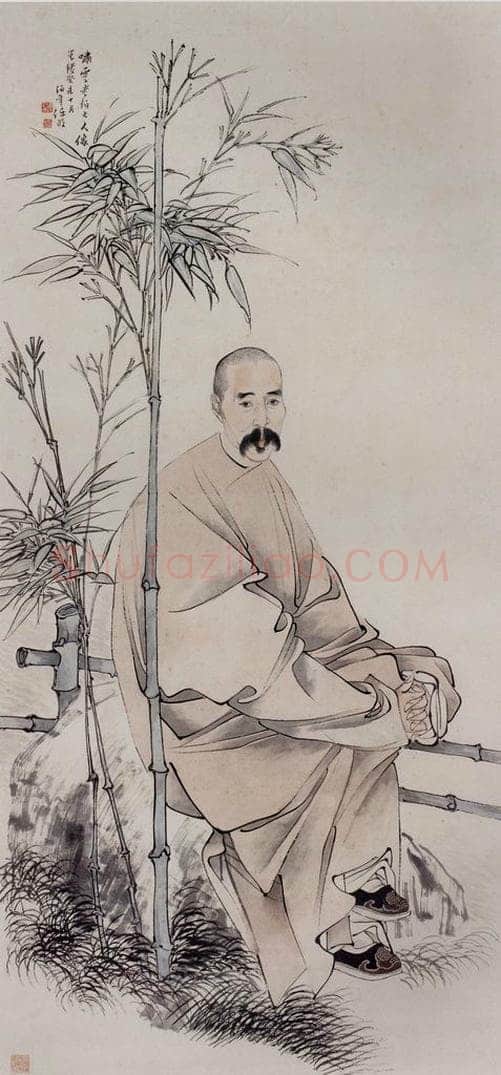 1883年 任伯年 《赵啸云像》 书画作品