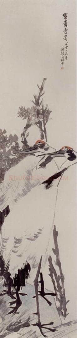 1884年 任伯年 《花鸟四条屏》 书画作品