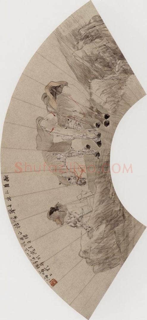 1888年 任伯年 《杂画册十二开》 书画作品