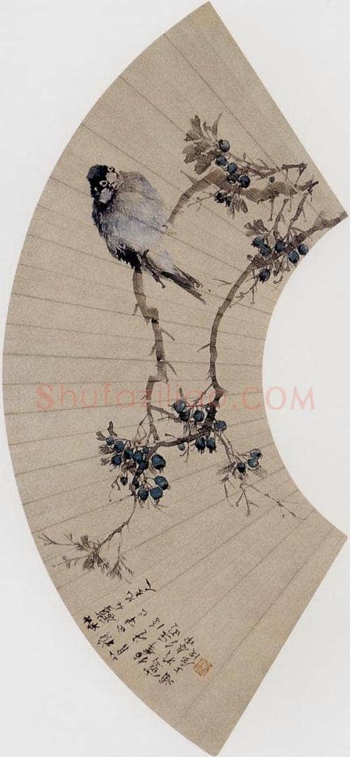 1881年 任伯年 《花鸟图》 书画作品