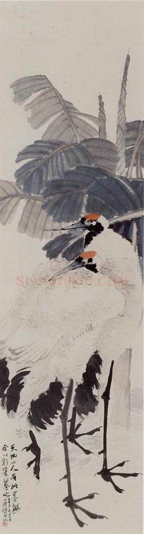 1881年 任伯年 《花鸟四条屏》 书画作品