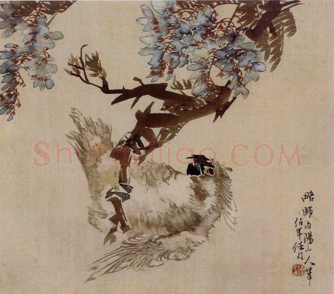 清 任伯年 《花鸟册三帧》 书画作品