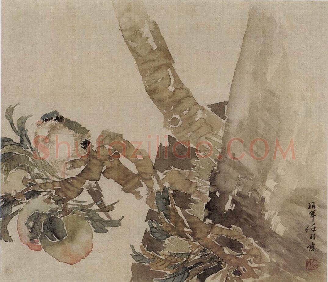 清 任伯年 《花鸟册三帧》 书画作品