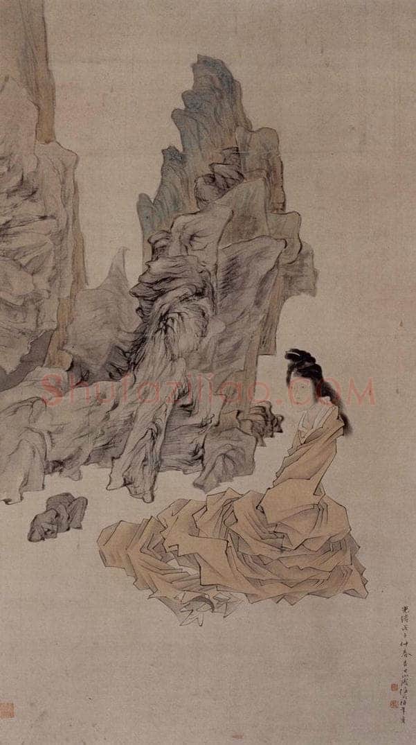 清 任伯年 《朱笔钟馗像》 书画作品