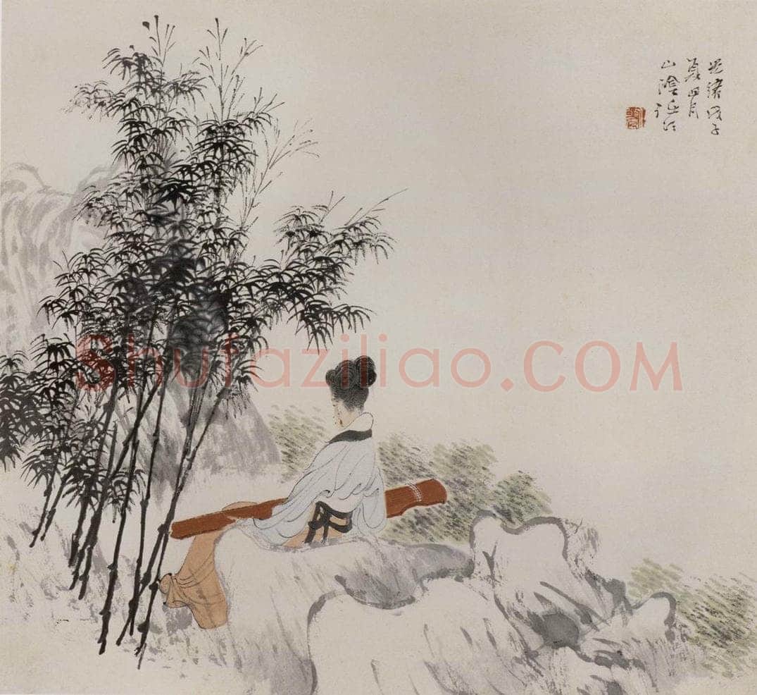 清 任伯年 《仕女图册十二开》 书画作品