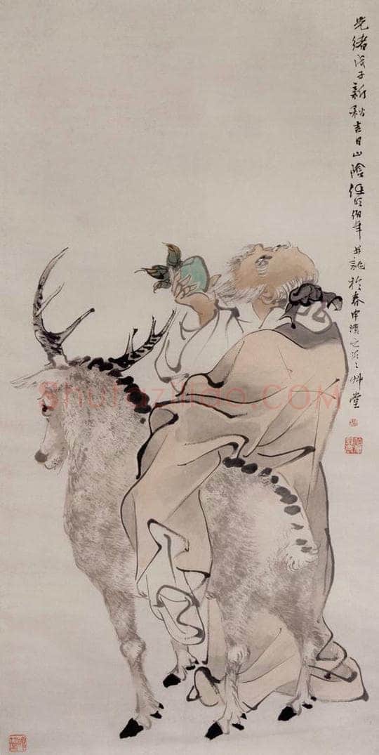 清 任伯年 《寿星图》 书画作品
