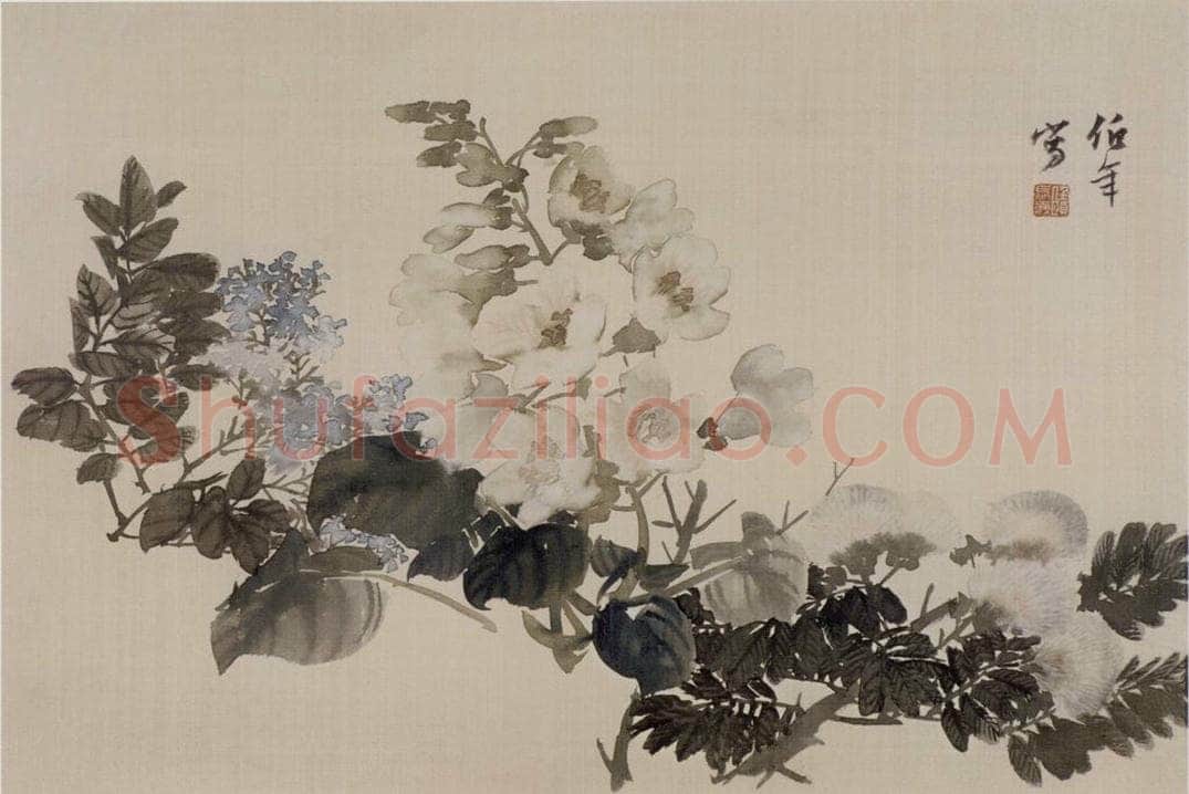 清 任伯年 《花卉册》 书画作品