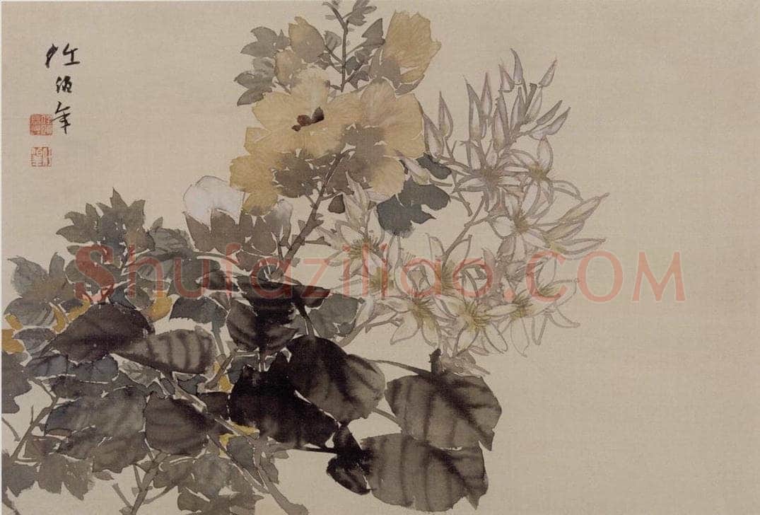 清 任伯年 《花卉册》 书画作品