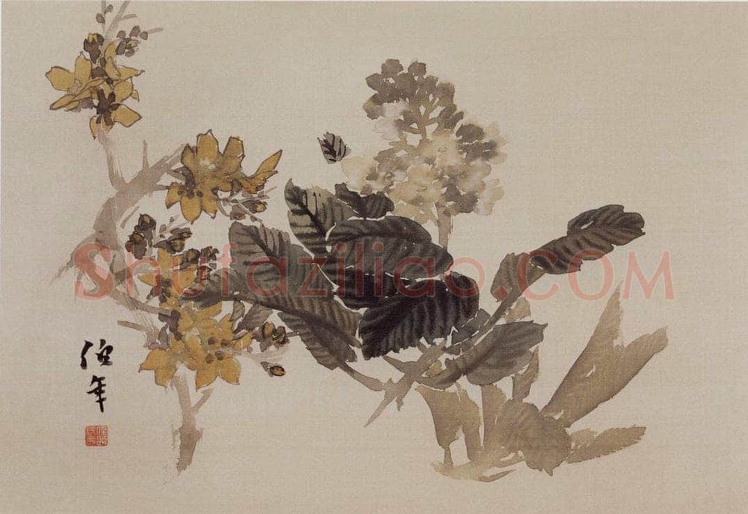 清 任伯年 《花卉册》 书画作品