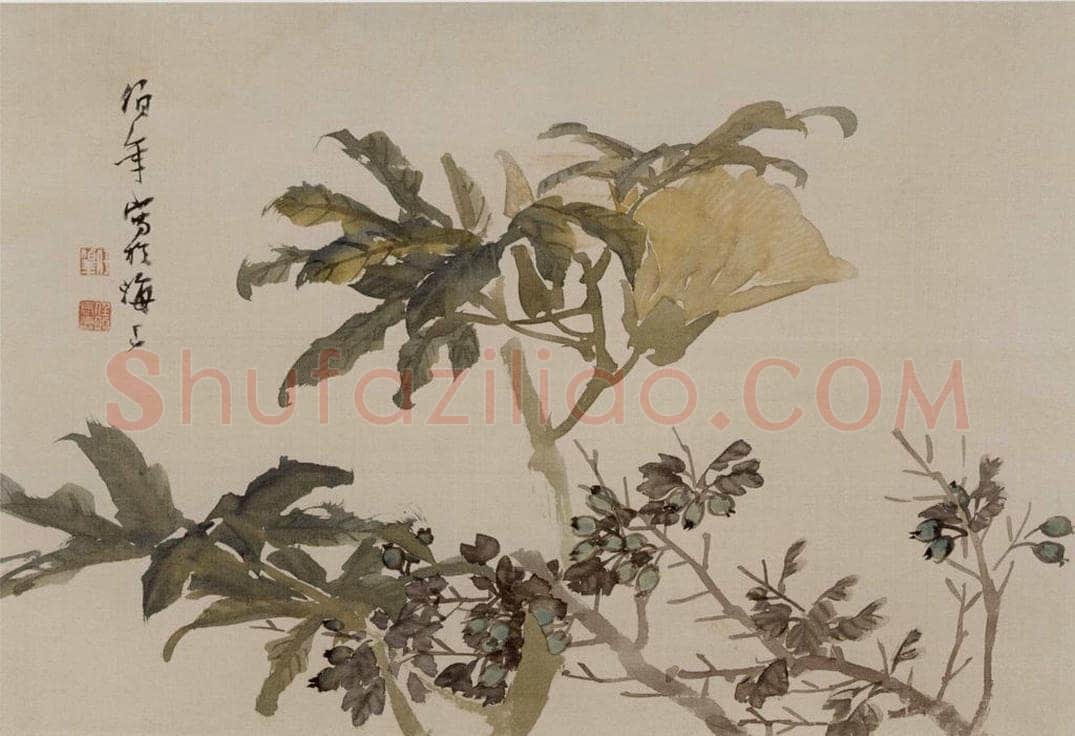 清 任伯年 《花卉册》 书画作品