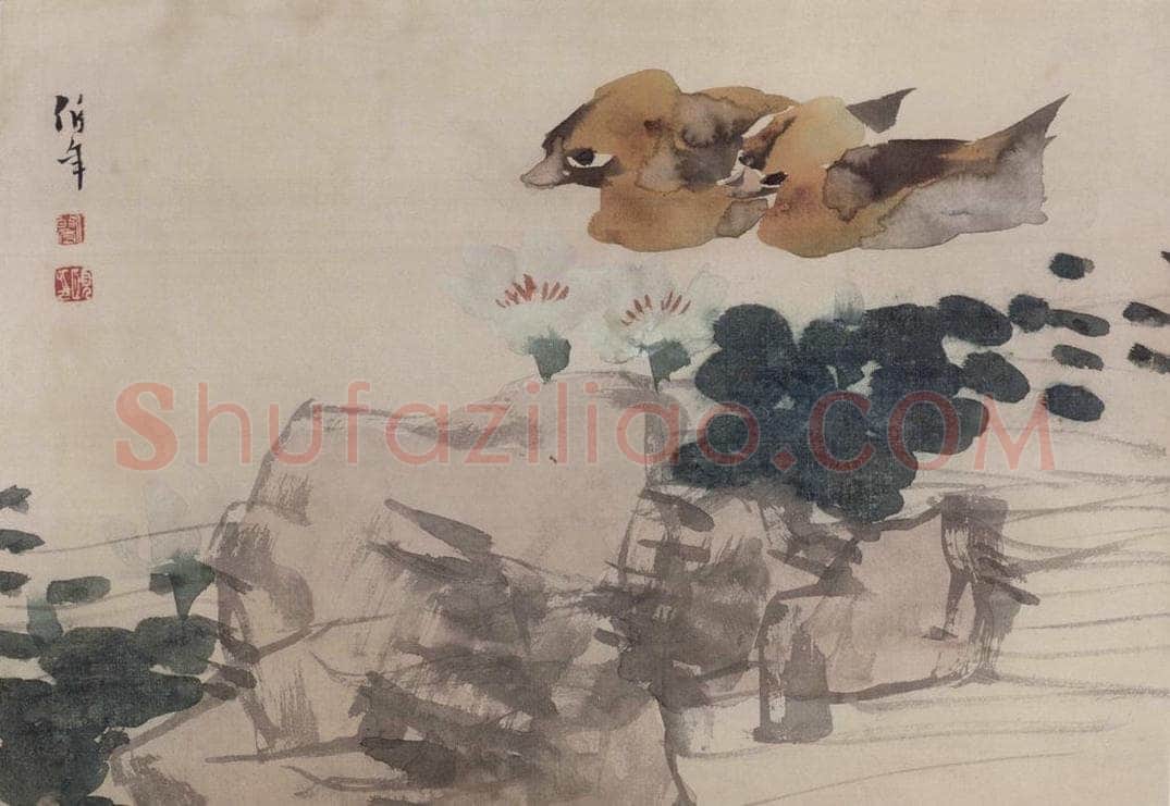 清 任伯年 《花鸟册十开》 书画作品