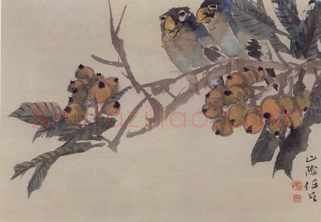 清 任伯年 《花鸟册十开》 书画作品