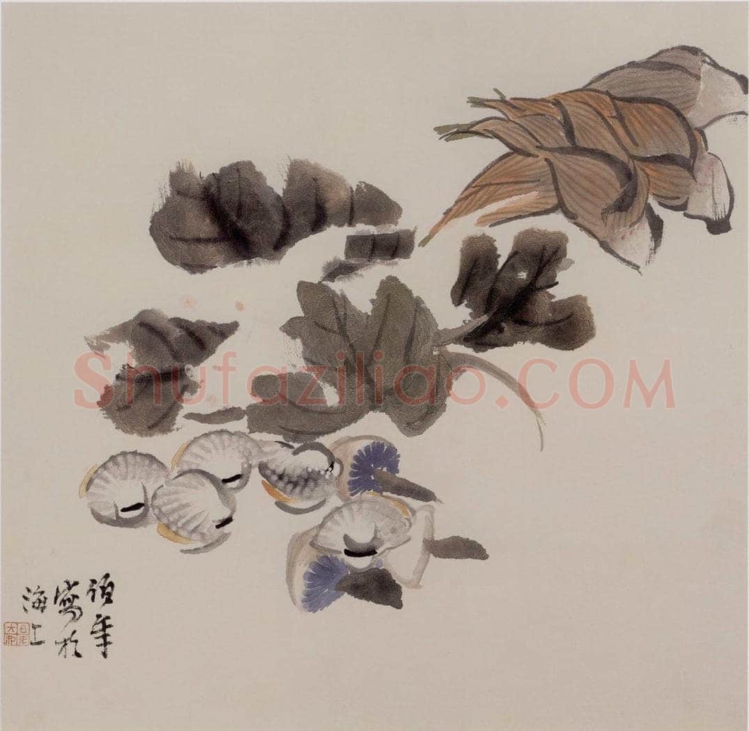 清 任伯年 《杂画册十六开》 书画作品