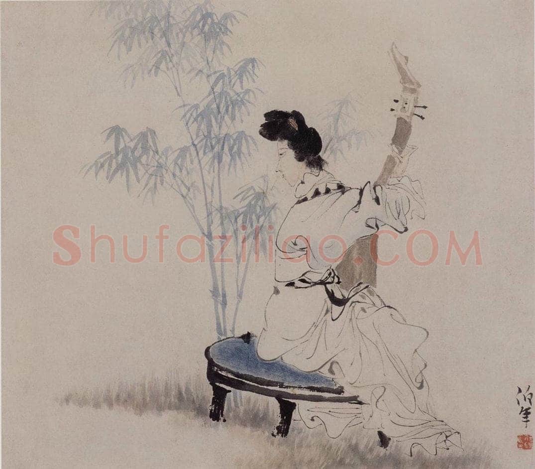 清 任伯年 《人物仕女册八开》 书画作品